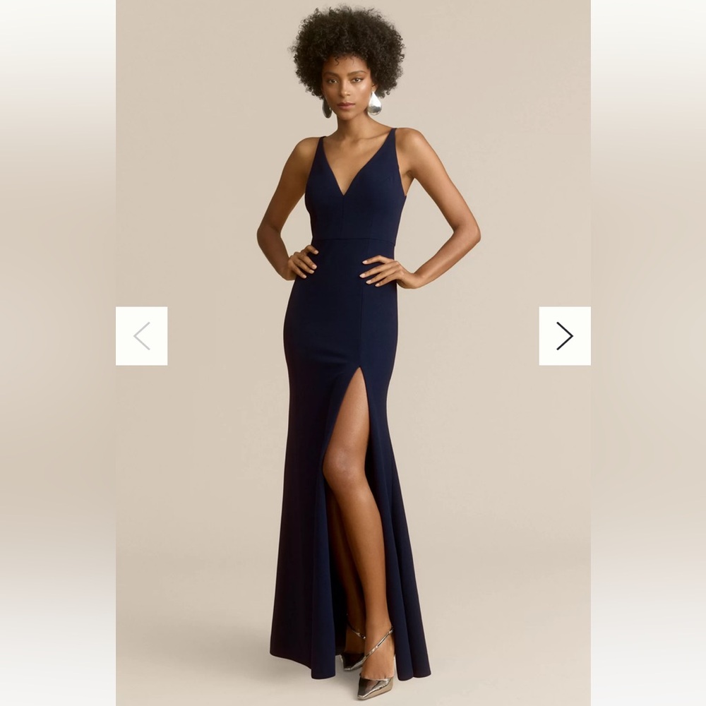 BHLDN Stella Sleeveless V-Neck Stretch Crepe Dress